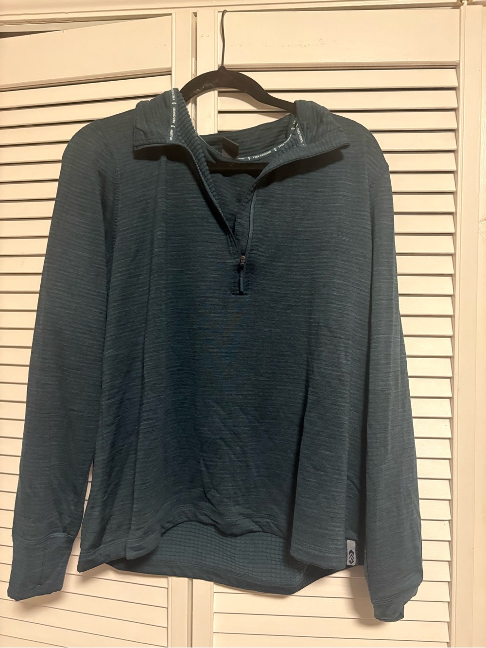 Women's Teal Quarter-Zip Performance Sweater